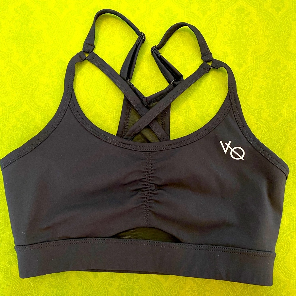 Vanquish Black Criss Cross Sports Bra.